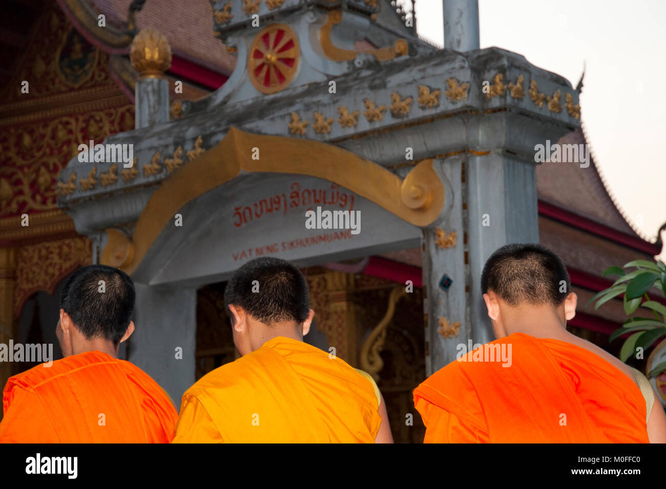 Young Monks - Luang Prabang - Laos Stock Photo