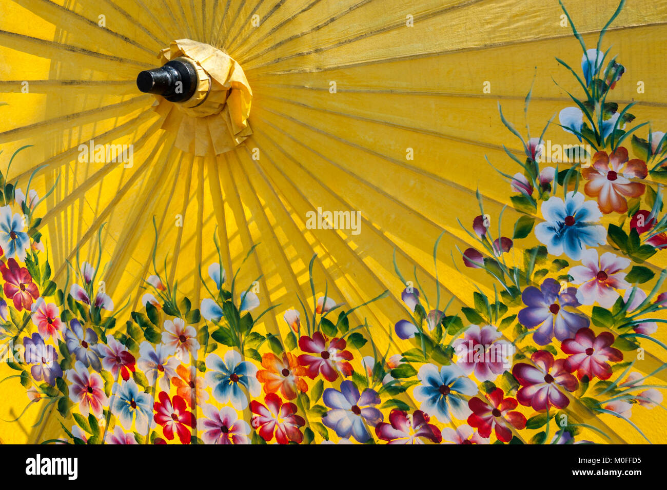 Production of paper umbrellas / Paper umbrellas Stock Photo Alamy