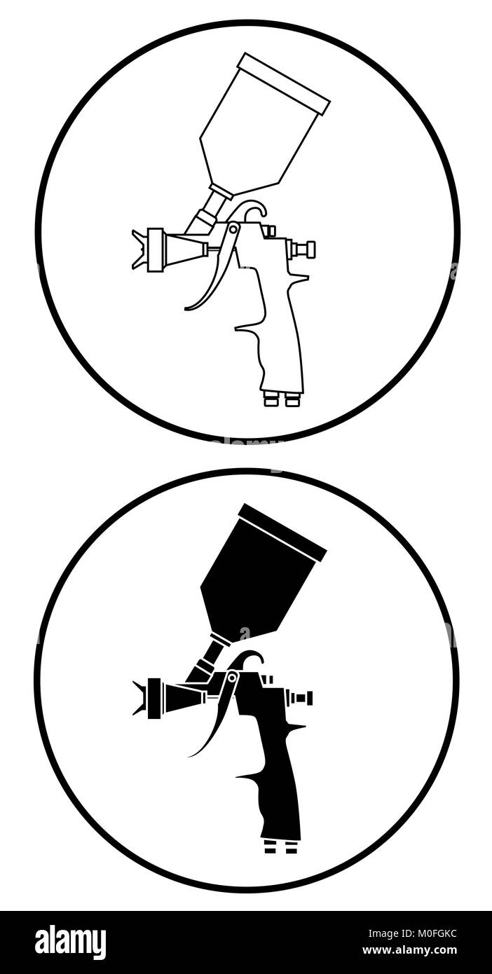 Paint spray gun Stock Photo Alamy