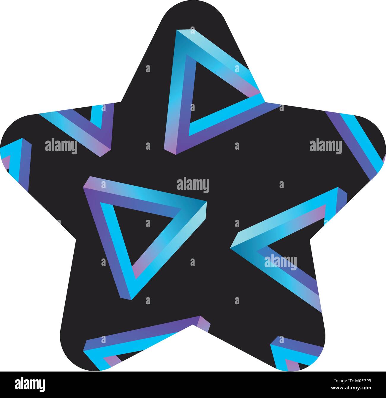 pattern shape star with geometric memphis style Stock Vector Image ...