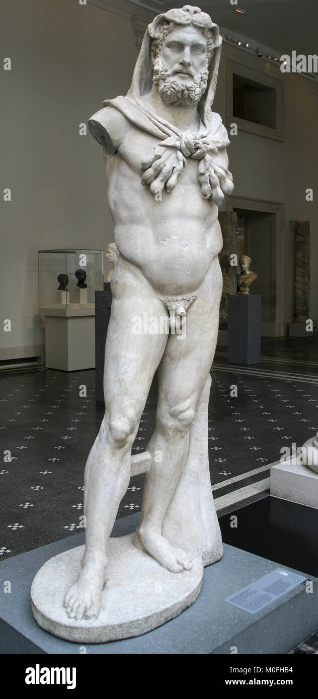 Marble statue of a youthful hercules
