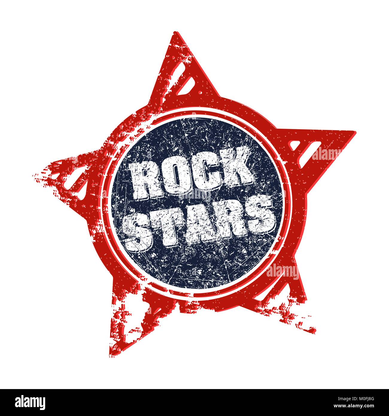 Rock stars grunge design in rubber stamp style Stock Vector Image & Art