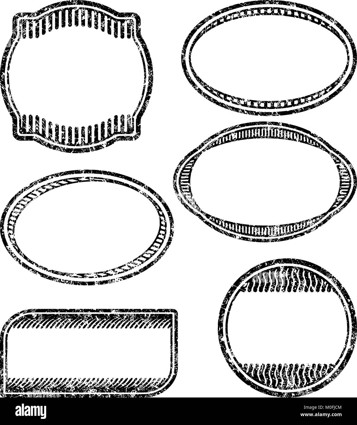 Set of 6 grunge rubber stamps templates Stock Vector Image & Art - Alamy