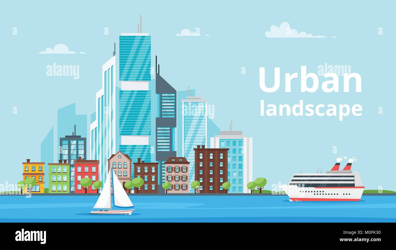 city landscape. Urban skyline Stock Vector Image & Art - Alamy