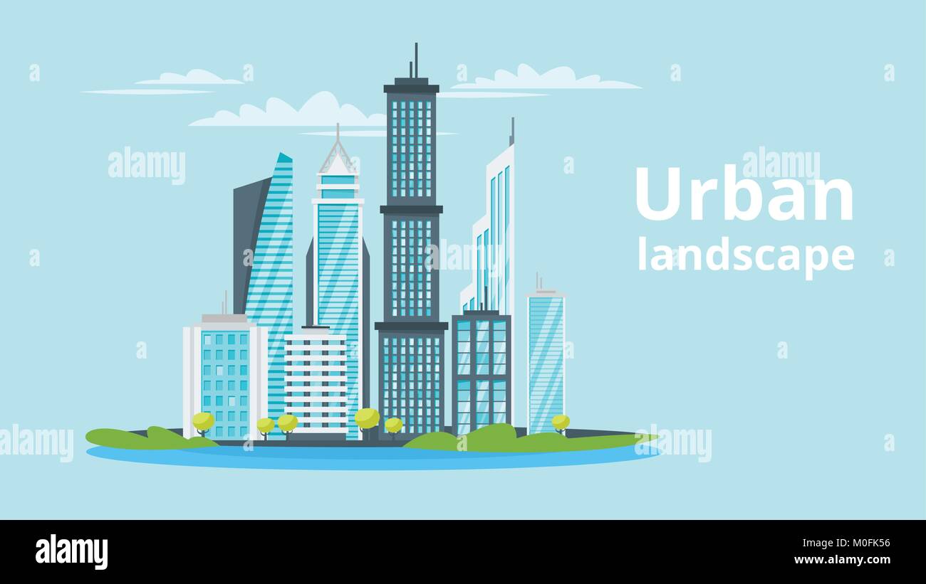 city landscape. Urban skyline Stock Vector Image & Art - Alamy