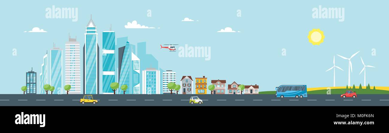 city landscape. Urban skyline Stock Vector Image & Art - Alamy