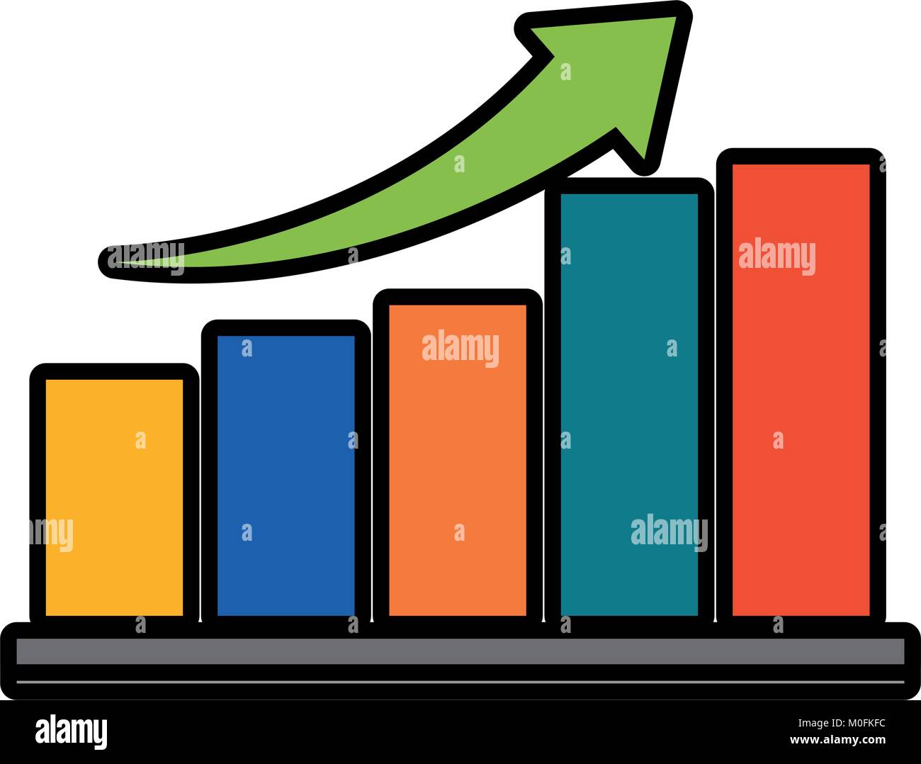 bar graph icon image Stock Vector