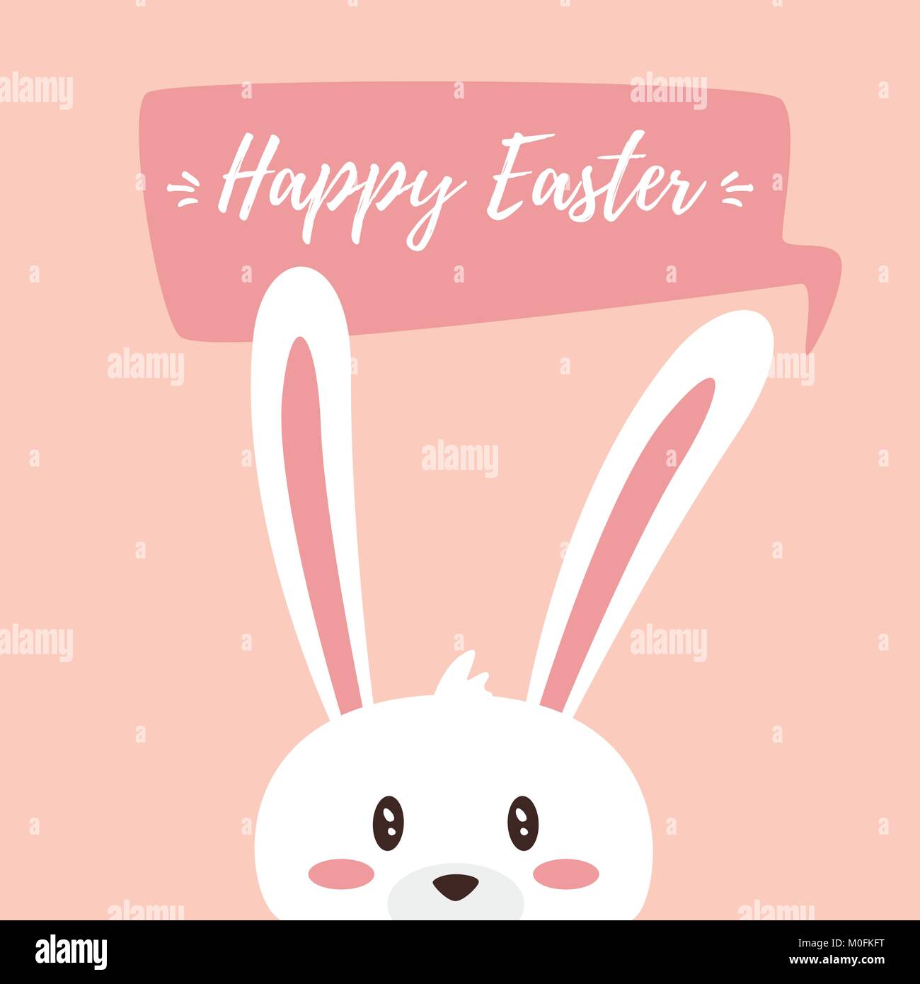 Happy easter white rabbit Stock Vector Images Alamy Happy easter white rabbit Stock Vector Images Alamy