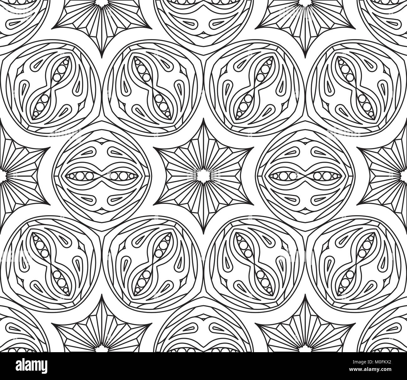 Seamless Abstract Tribal Pattern. Hand Drawn Ethnic Texture. Vector ...