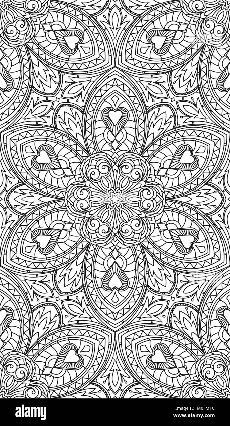 Seamless Abstract Tribal Black-White Pattern. Hand Drawn Ethnic Texture ...