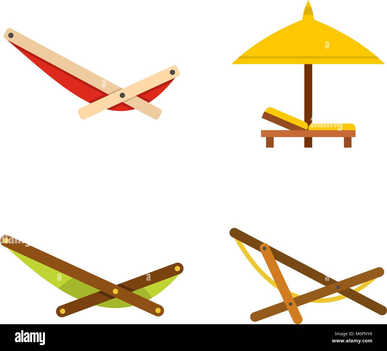 Chaise icon set, flat style Stock Vector Image & Art - Alamy