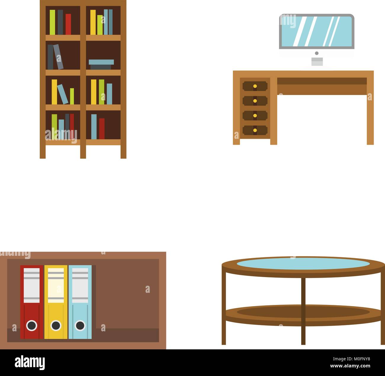 Furniture icon set, flat style Stock Vector Image & Art - Alamy