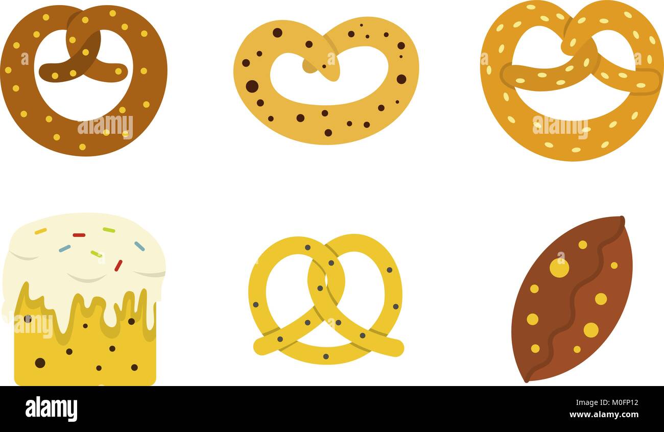 Bakery icon set, flat style Stock Vector Image & Art - Alamy
