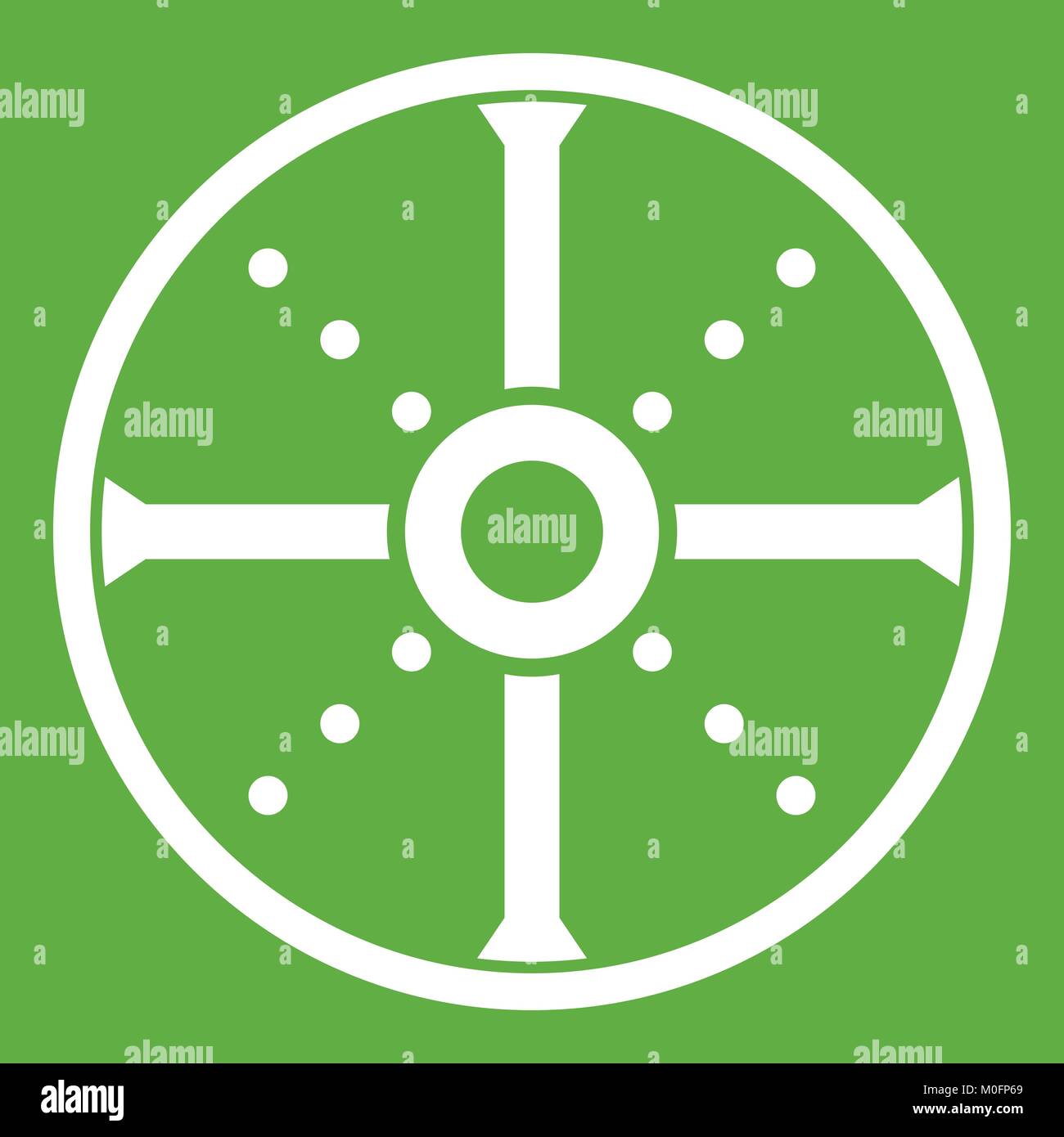 Round shield icon green Stock Vector Image & Art - Alamy