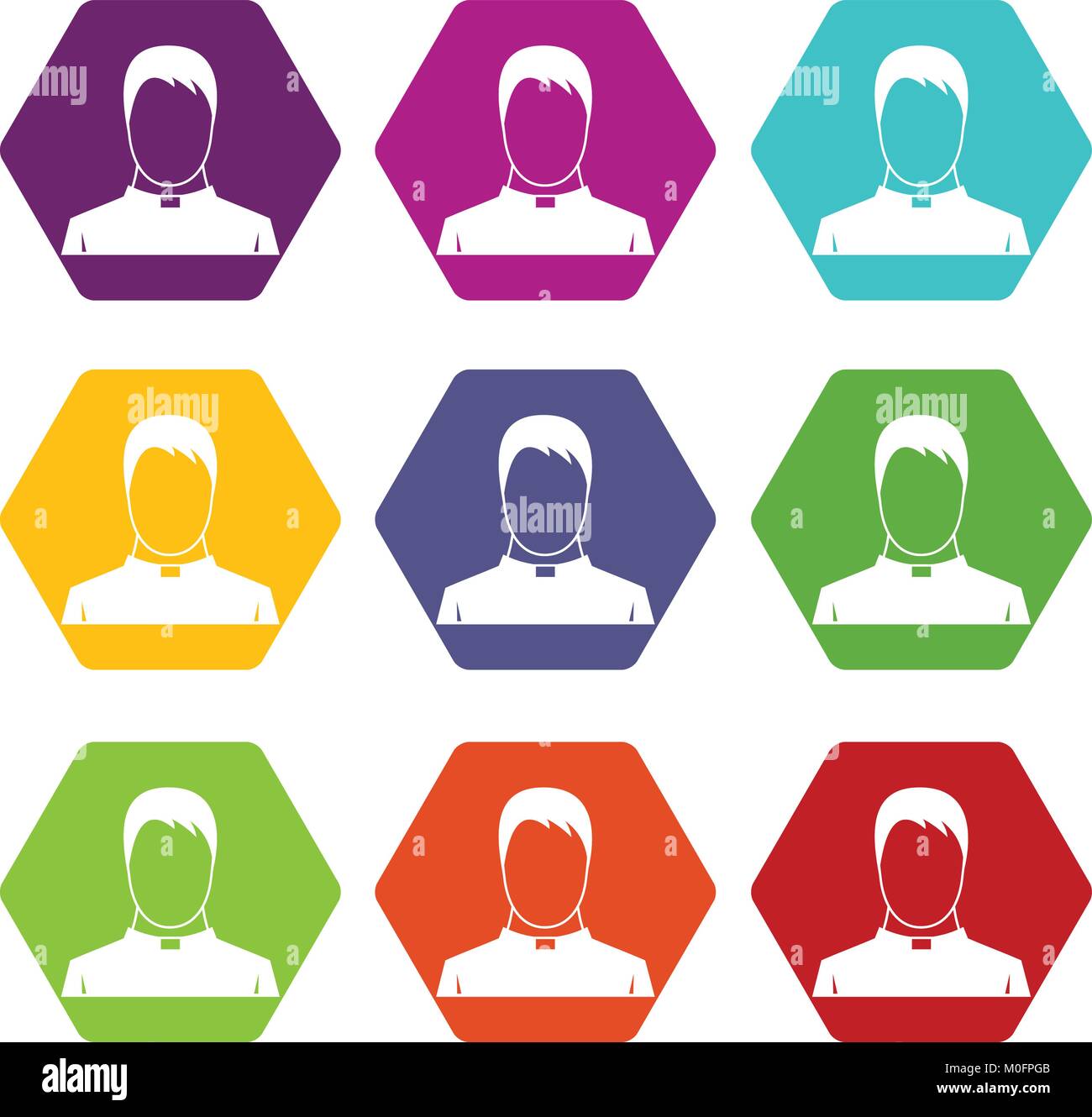 Priest icon set color hexahedron Stock Vector Image & Art - Alamy