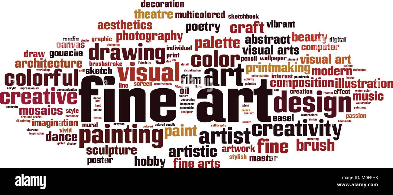 Fine art word cloud concept. Vector illustration Stock Vector Image ...