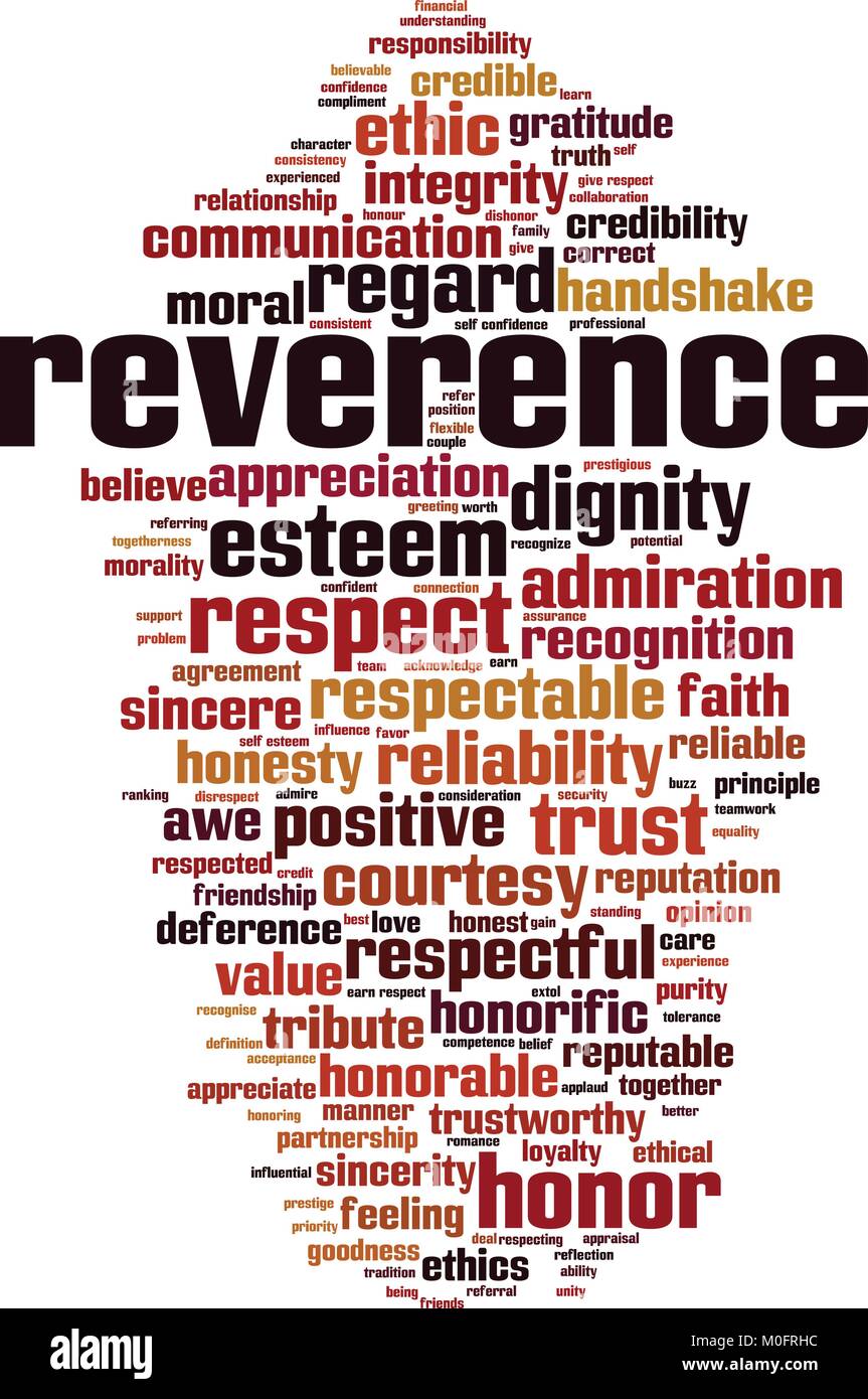 Reverence word cloud concept. Vector illustration Stock Vector Image