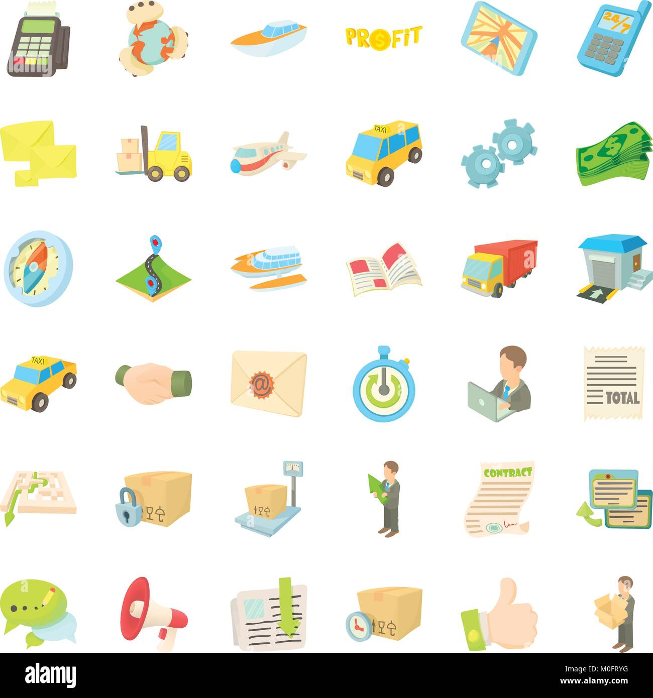 Package icons set, cartoon style Stock Vector Image & Art - Alamy