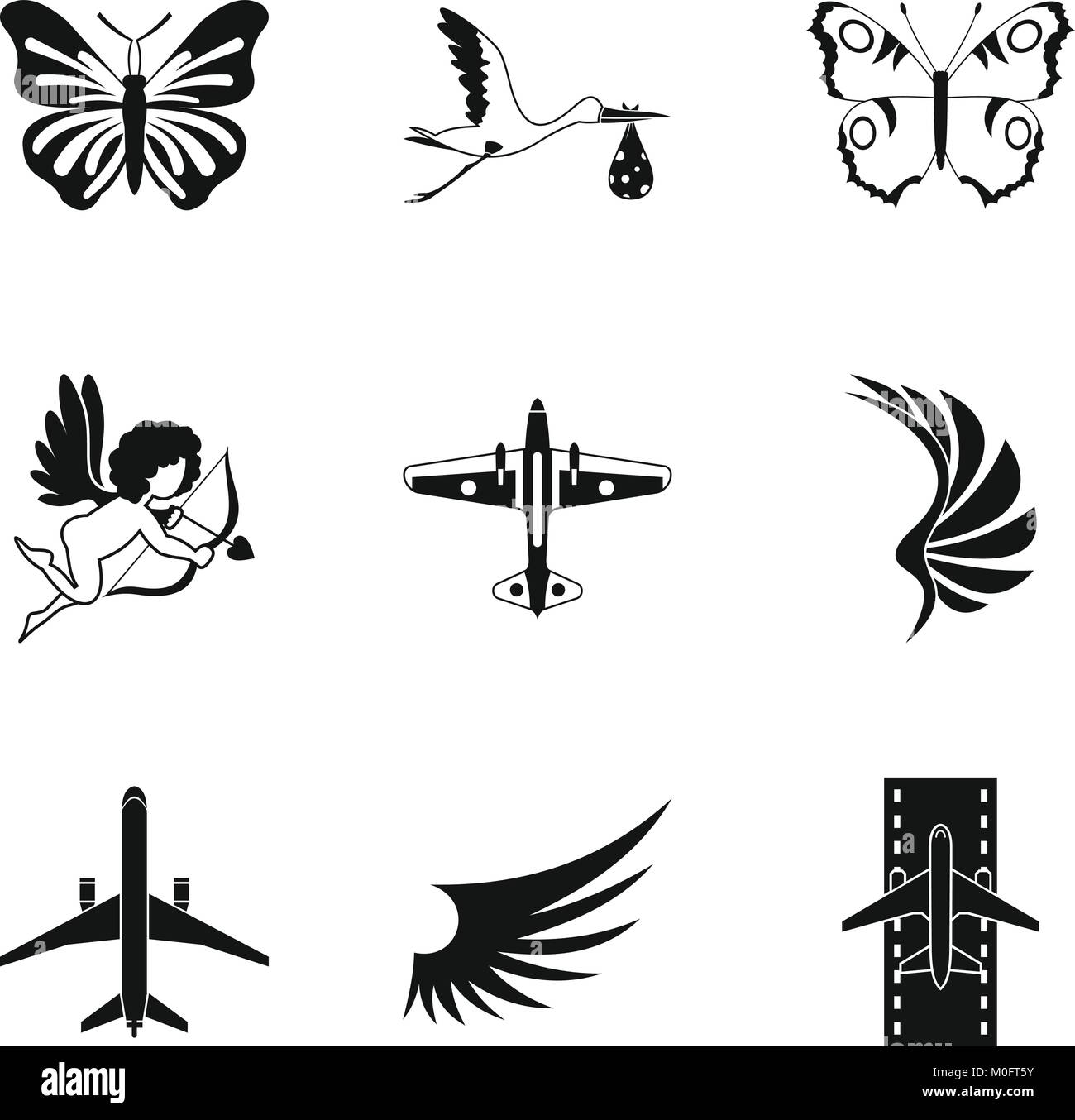 Rise icons set, simple style Stock Vector Image & Art - Alamy