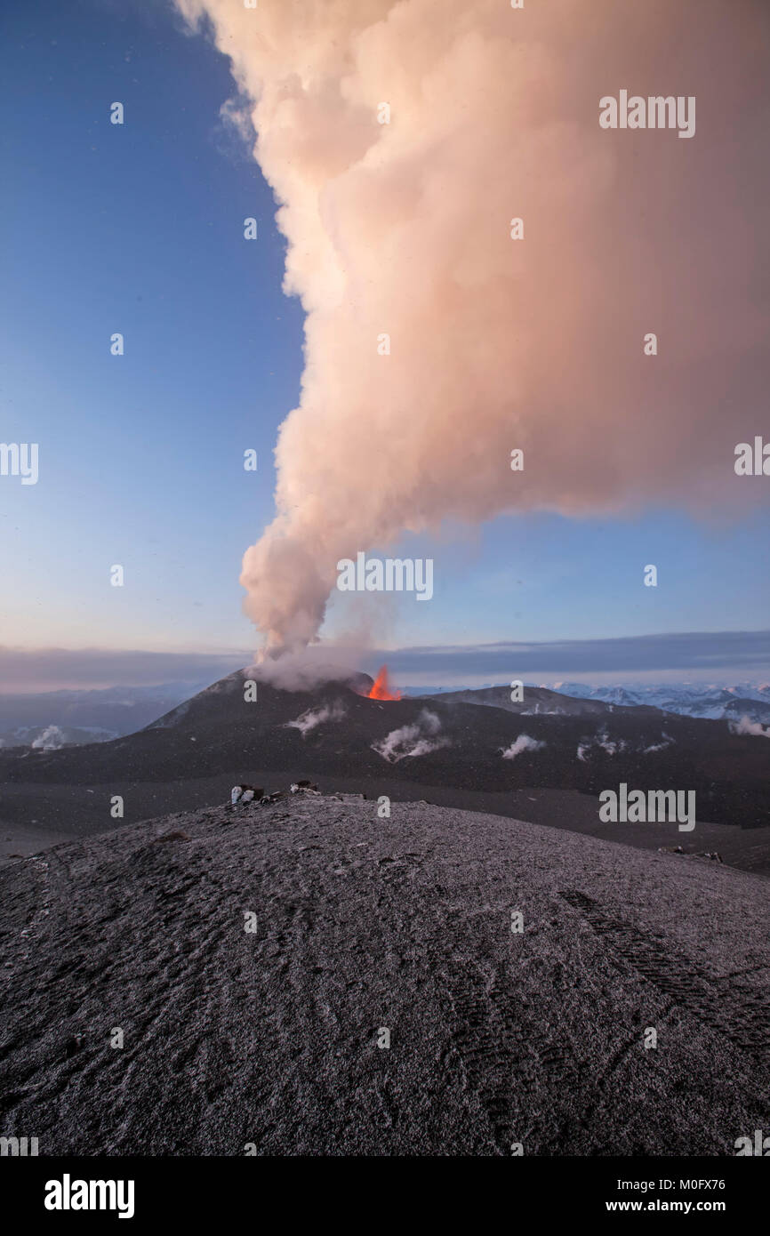 Volcano eruption in Eyjafjallajokull in Iceland Stock Photo - Alamy