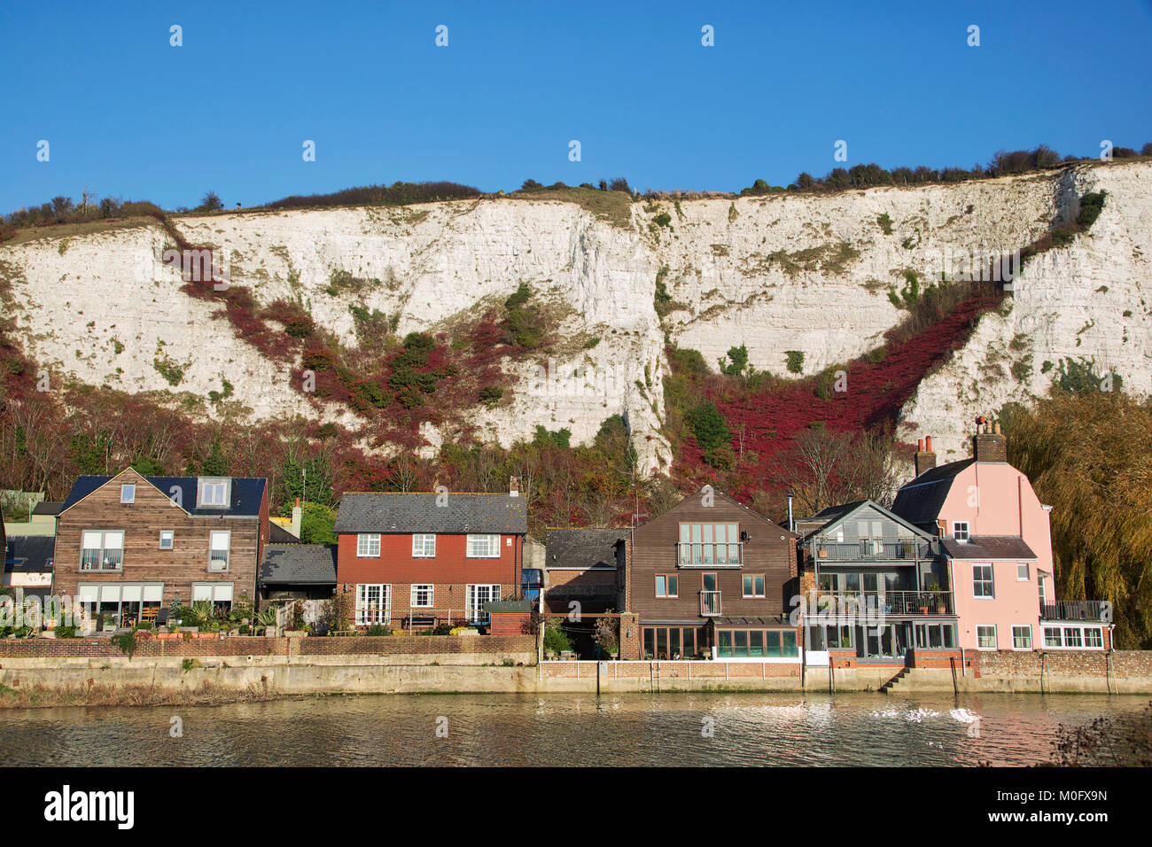 Lewes Cliffe Houses Stock Photo