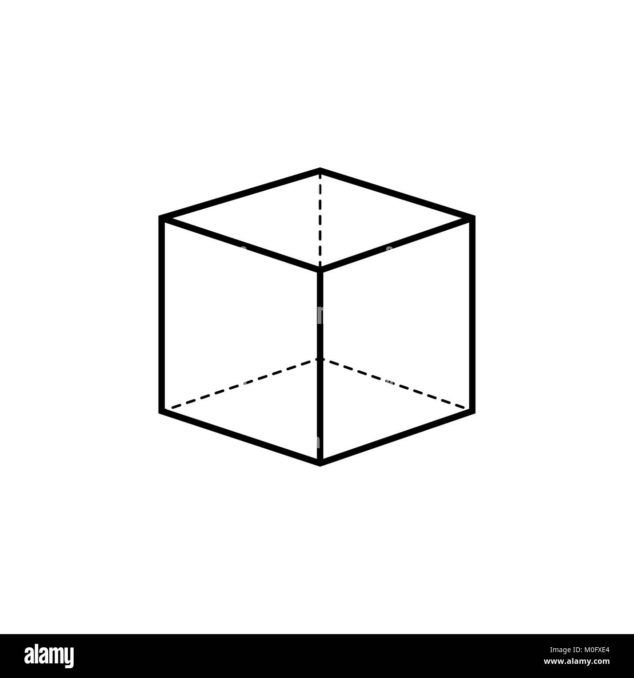 Le rendu 3D d'un cube infini blanc fond isolé en studio Photo Stock - Alamy