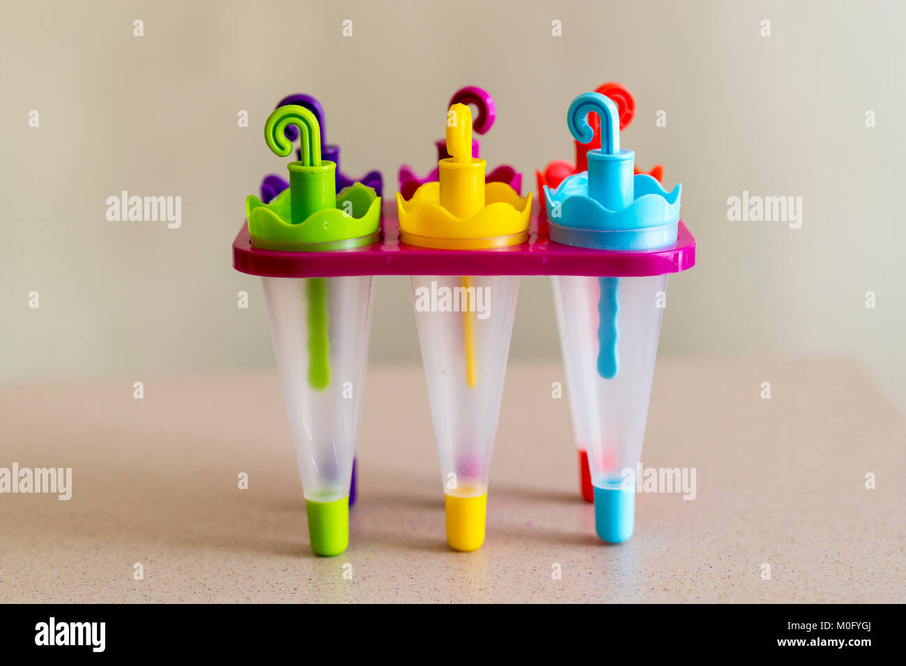 Multicolored ice cream form Stock Photo Alamy