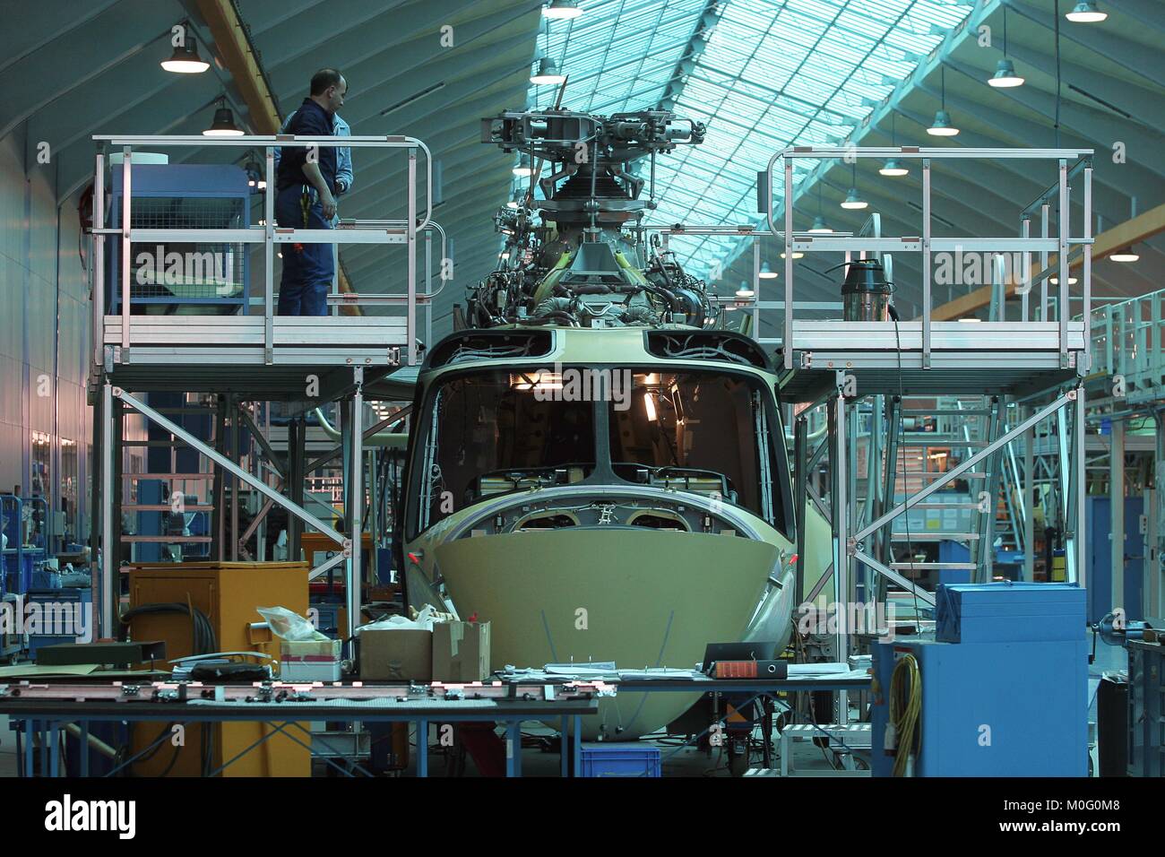 Aeronautical Industry Agusta/Westland - Helicopters production - Samarate, Varese, Italy    Credit © Riccardo Squillantini/Sintesi/Alamy Stock Photo Stock Photo