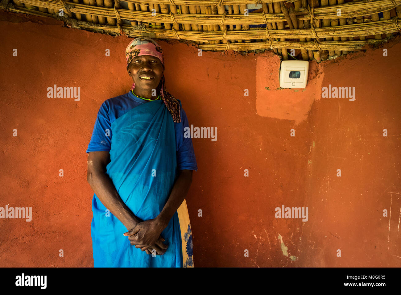 Rwanda, Ruhengeri, Musanze, Iby'Iwacu Cultural village, woman, portrait Stock Photo