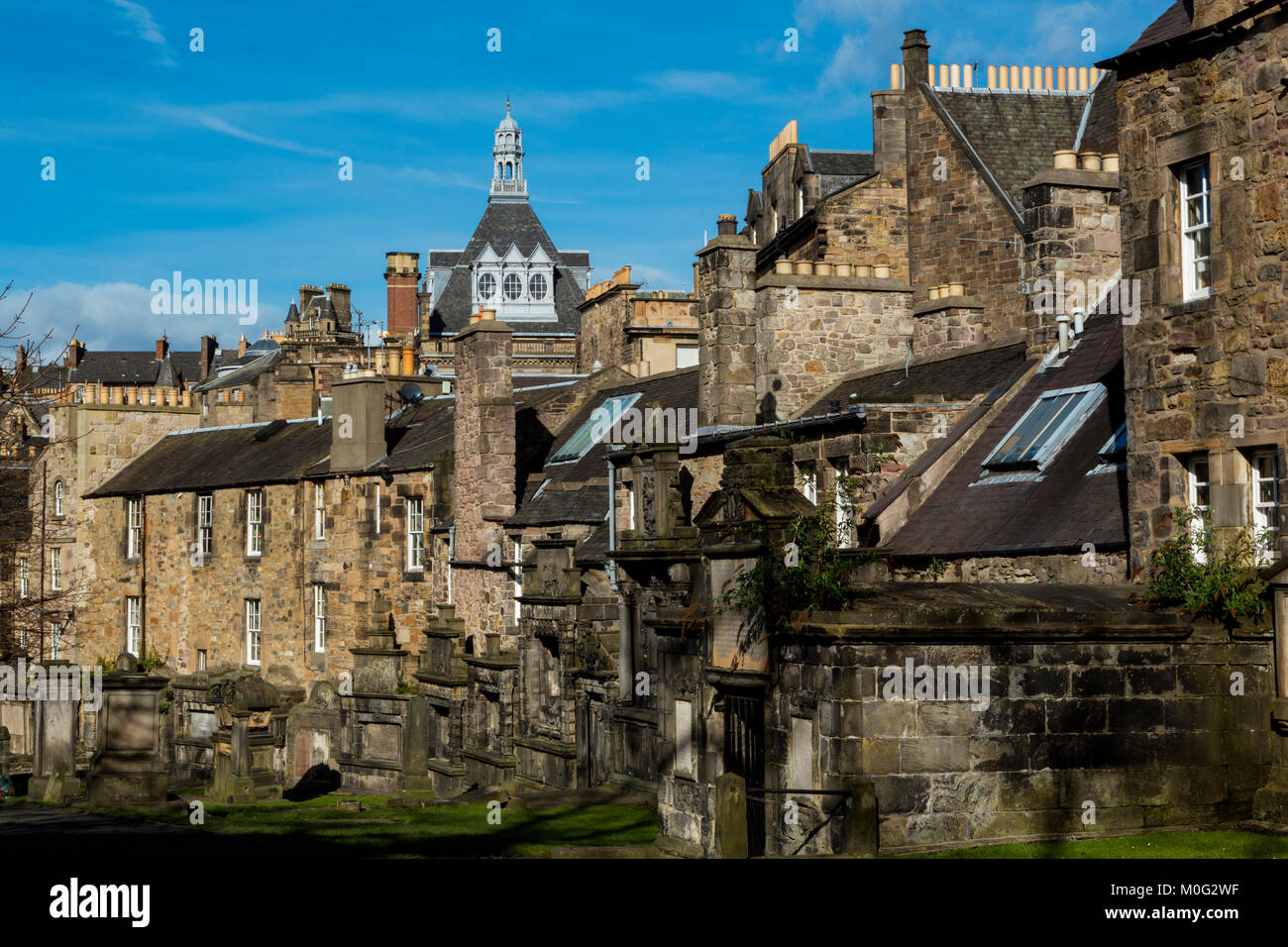 Greyfriars Kirkyard, Edinburgh, Scotland, United Kingdom - Greyfriars Kirkyard is the graveyard established in the city in 1561 Stock Photo