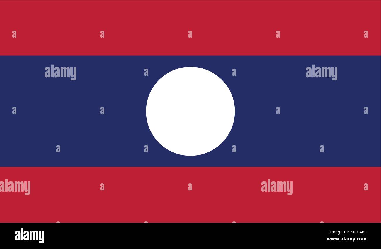 Laos national flag Stock Vector Image & Art - Alamy