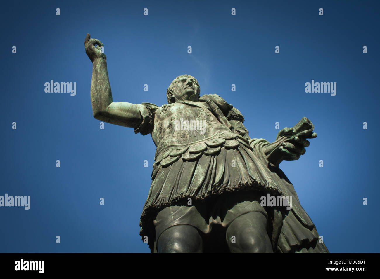 bronze statue of caesar augustus in Rome, Italy. Roman emperor in the ...