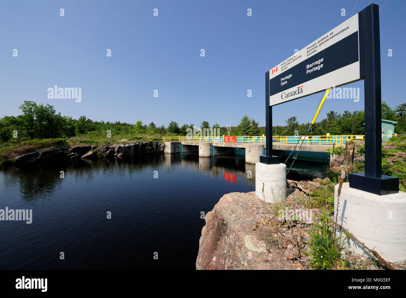 The Portage Dam is one of three dams controlling the flow of water form