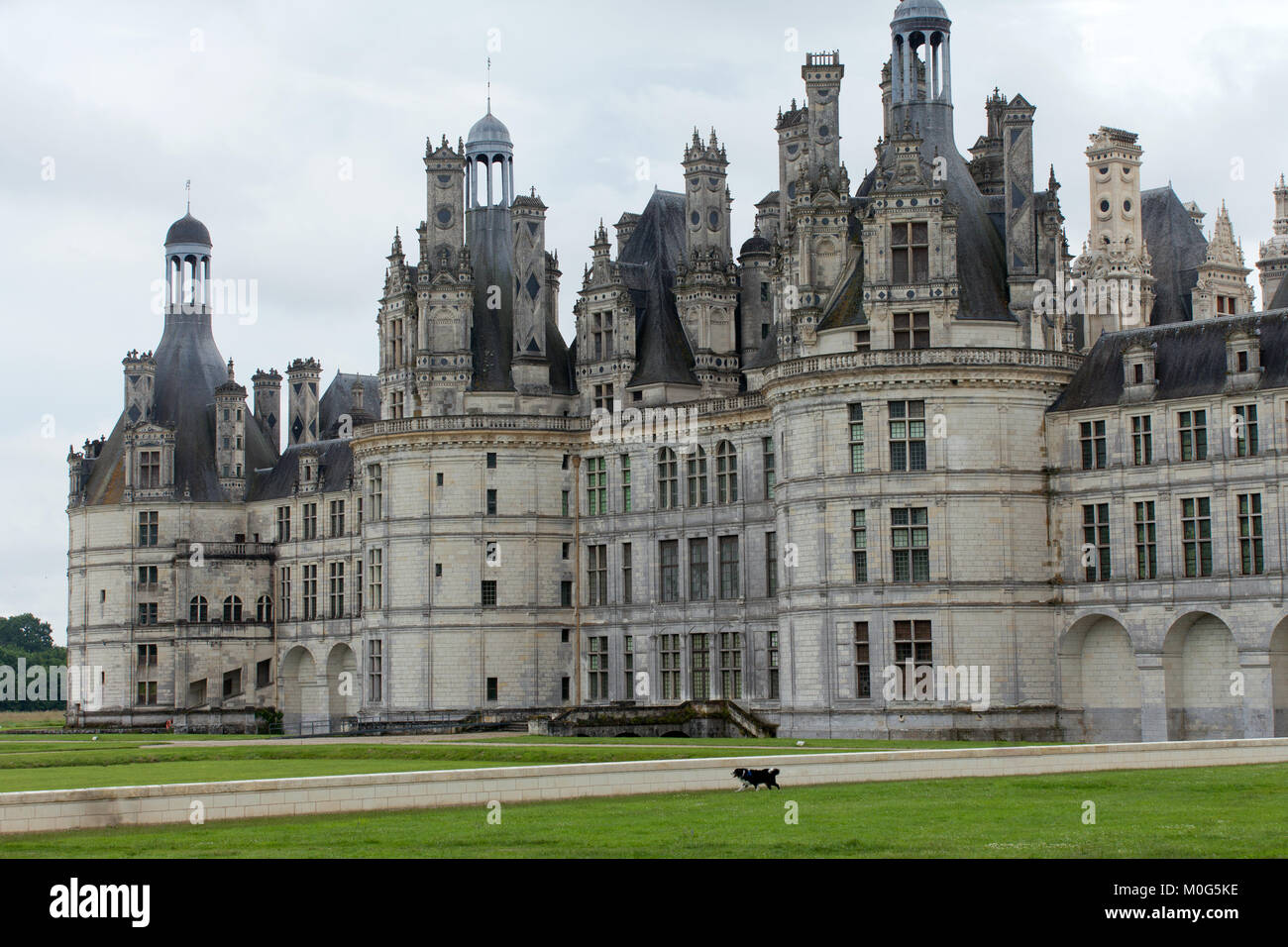 Northwest façade of the Château de Chambord Stock Photo