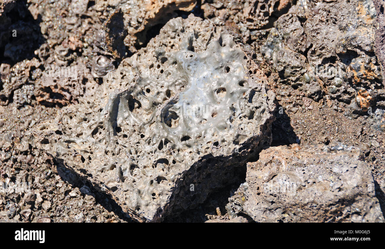 Cooled volcanic rock from Kilauea Iki Stock Photo