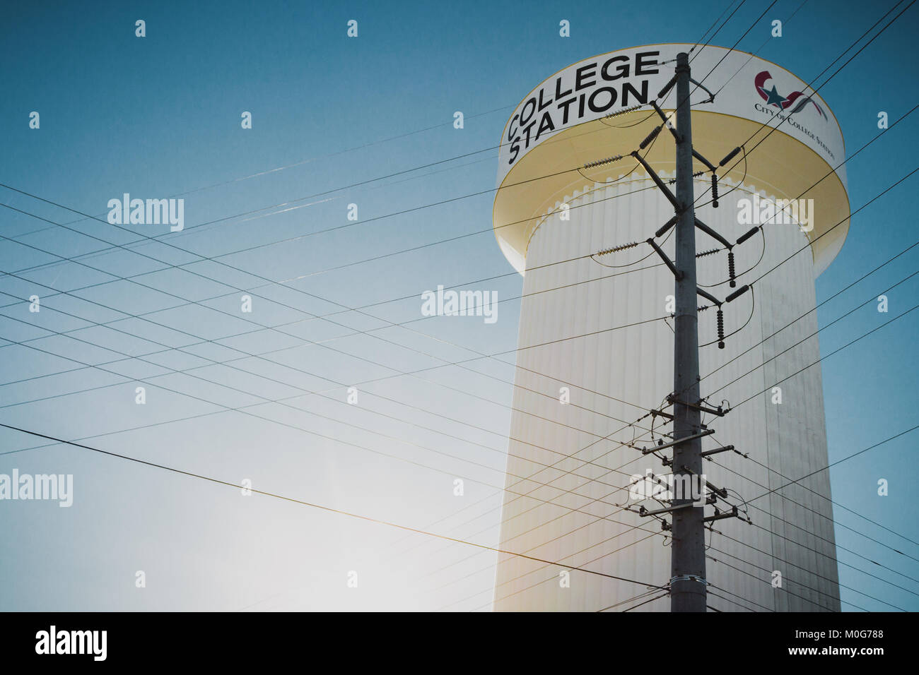 College Station , Texas Water Tower Stock Photo Alamy
