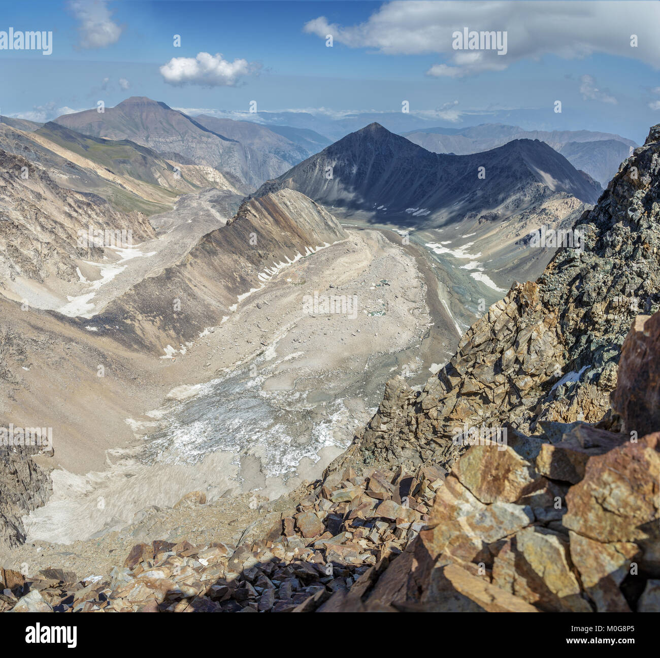 Alam Kuh mountain summit Panorama Stock Photo