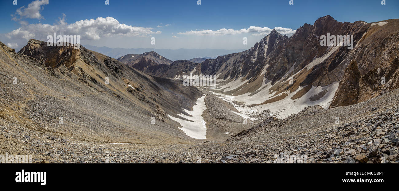 Alam Kuh mountain summit Panorama Stock Photo