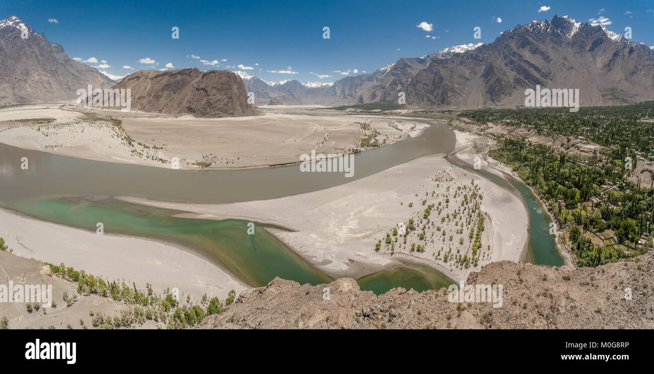 Shigar River, Skardu Stock Photo