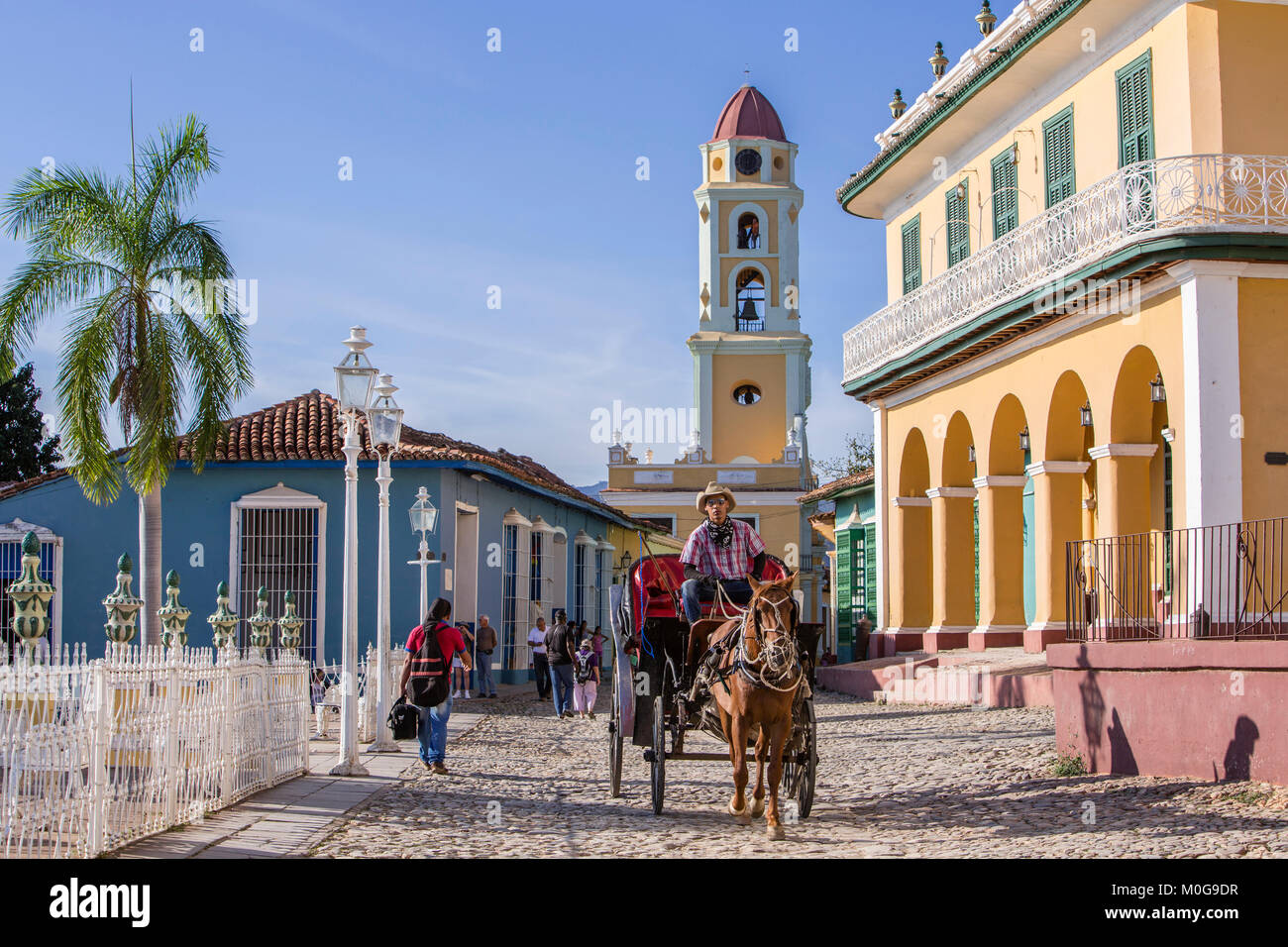 Plaza Mayor in Trinidad, Cuba Stock Photo