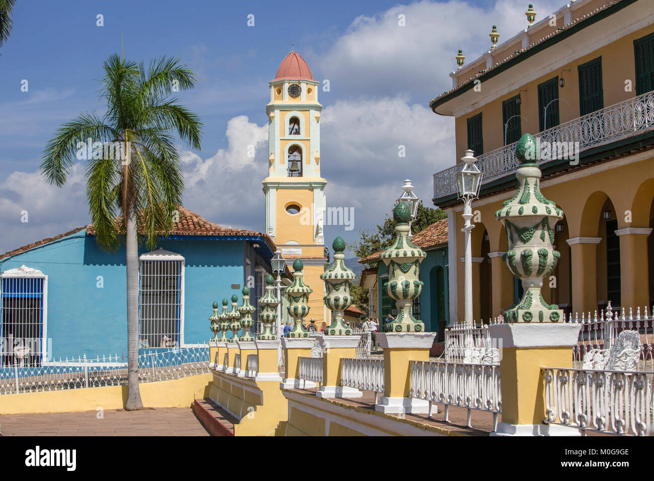 Plaza Mayor in Trinidad, Cuba Stock Photo