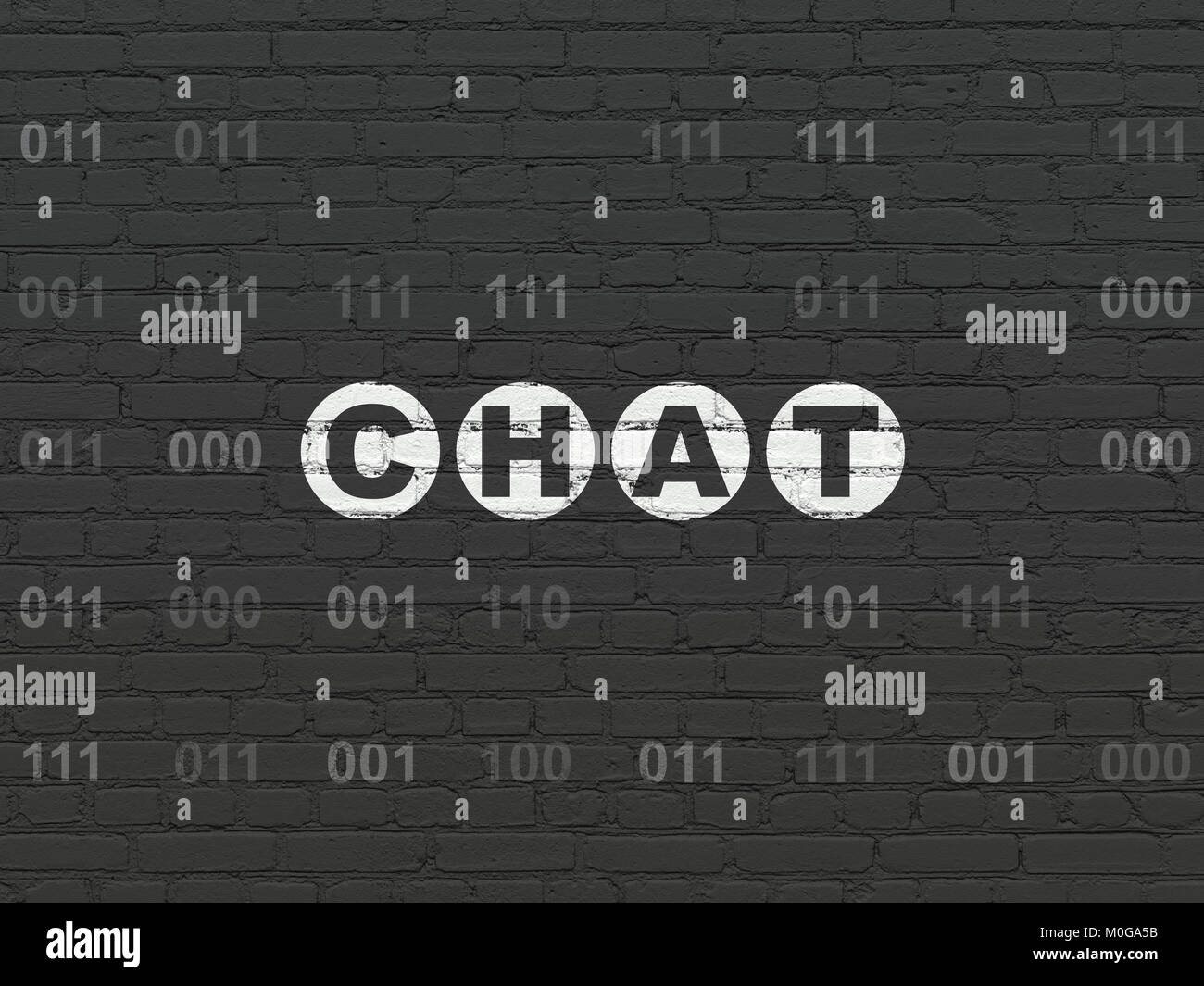 Web design concept: Chat on wall background Stock Photo - Alamy