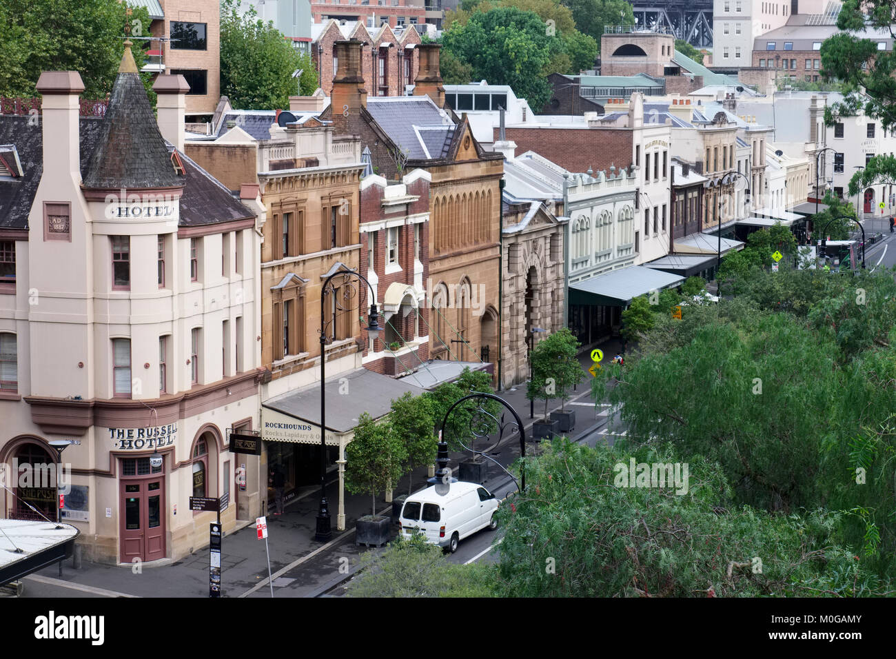 Old Historic Buildings In The Rocks View From Cahill Expressway