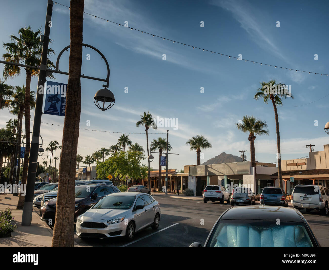 Scottsdale old town, art center, Phoenix, USA Stock Photo