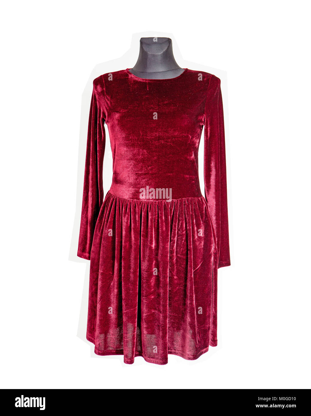 Female headless mannequin with red dress isolated on white Stock Photo