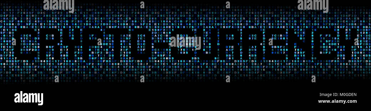 Crypto Currency text on hex code illustration Stock Photo - Alamy