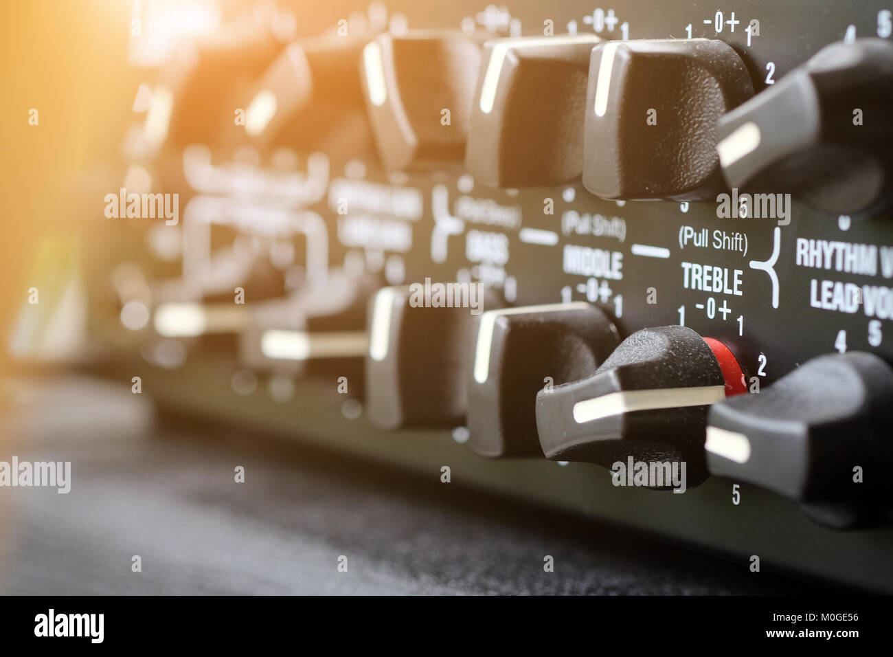 Detail of guitar amplifier background Stock Photo - Alamy