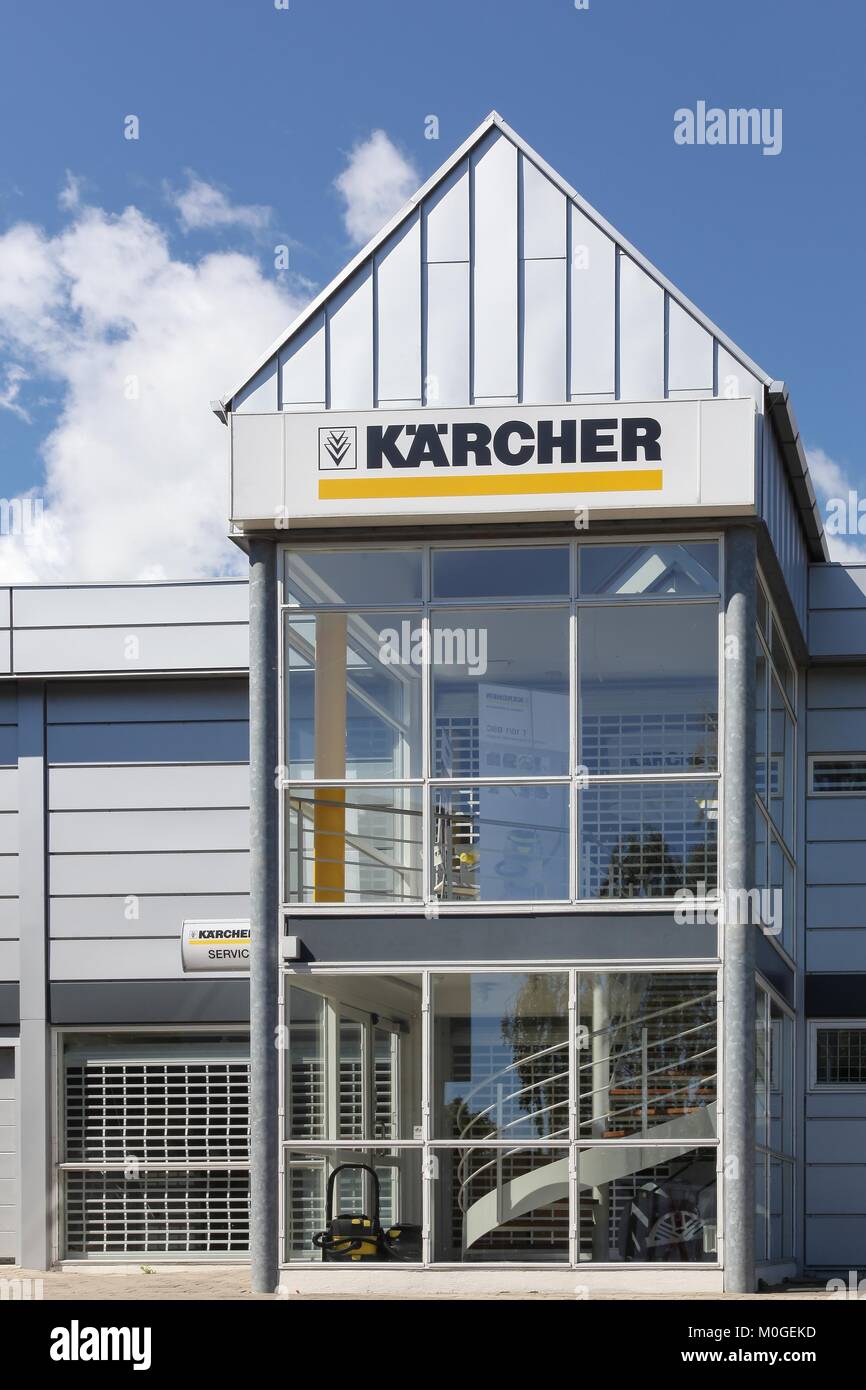 Aarhus, Denmark - June 11, 2016: Karcher store. Karcher is a German family-owned company that operates worldwide Stock Photo
