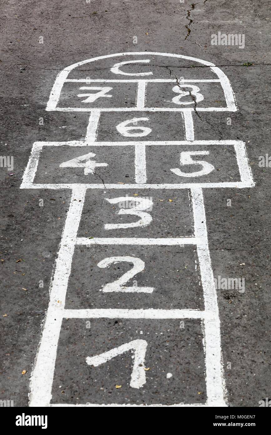 Hopscotch at school in france stock photo alamy