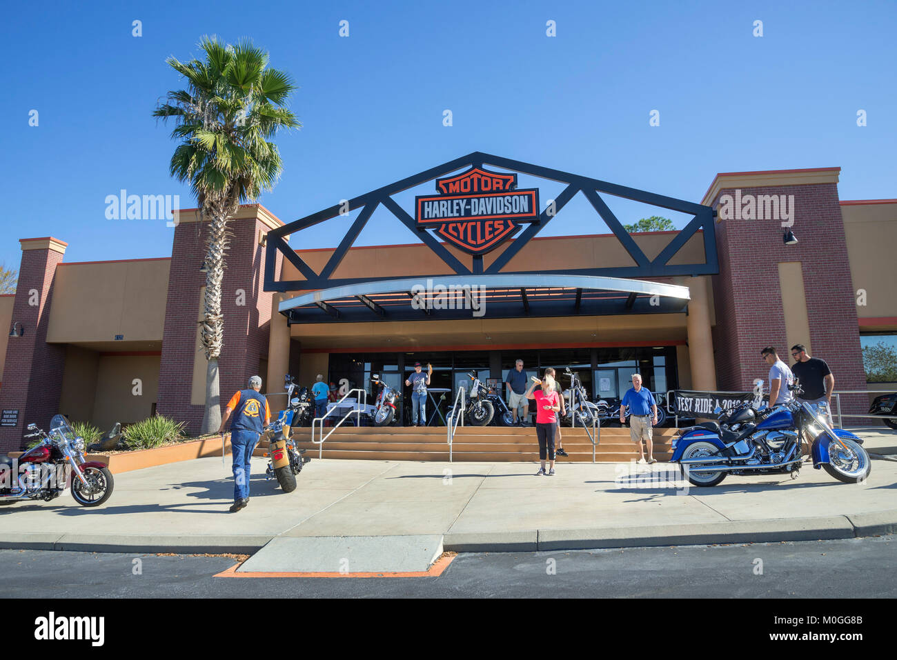 HarleyDavidson Motorcycles store in Gainesville, Florida Stock Photo